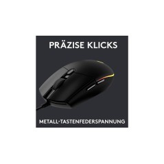 Logitech Gaming Mouse G203 LIGHTSYNC - Optisk, Kabling, Sort - Præcision & Komfort til Gamere!